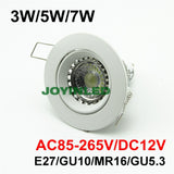 Aluminum downlight Fitting trims recessed 20pcs/lot LED Ceiling Lamp Holder GU10/MR16 Round Fixtures