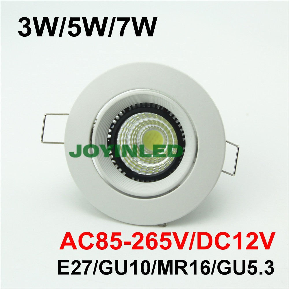 Aluminum downlight Fitting trims recessed 20pcs/lot LED Ceiling Lamp Holder GU10/MR16 Round Fixtures