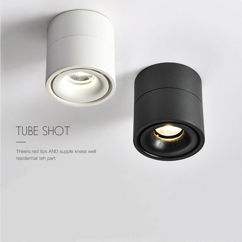 Surface Mounted Mini Embedded COB LED Downlights 5W 7W 12W 360 degree rotation LED Ceiling Lamp Spot Light Downlight