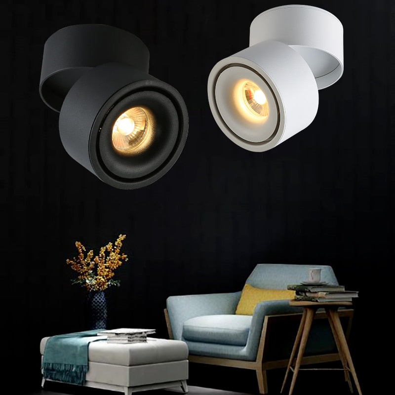 Surface Mounted Mini Embedded COB LED Downlights 5W 7W 12W 360 degree rotation LED Ceiling Lamp Spot Light Downlight