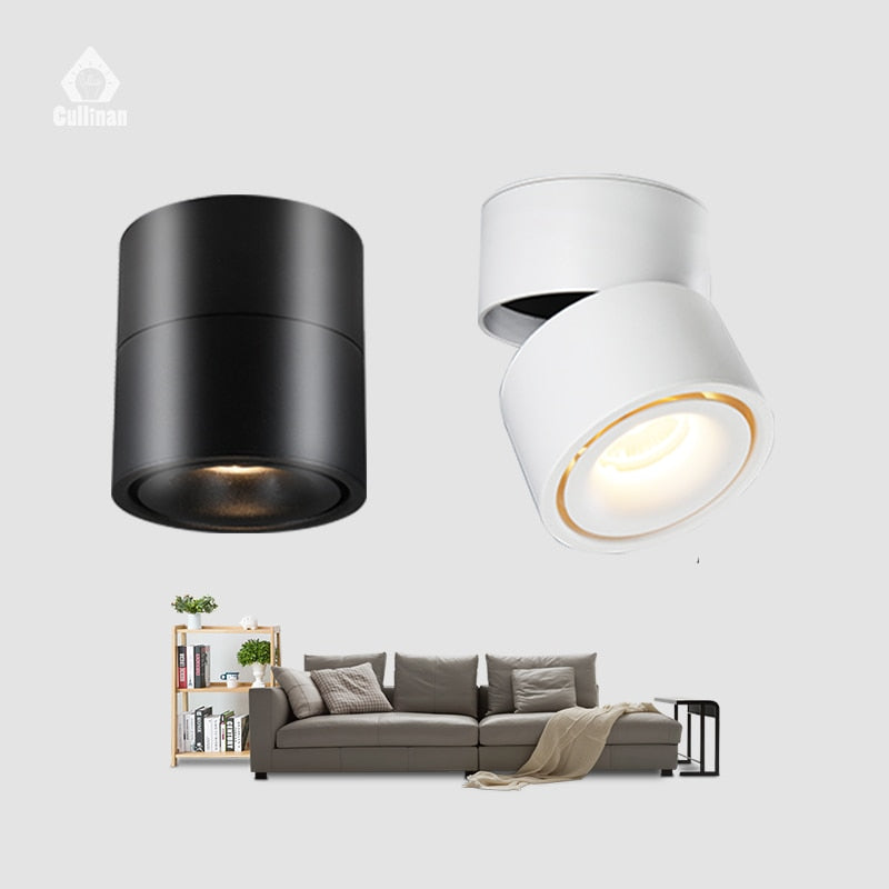 Surface Mounted Mini Embedded COB LED Downlights 5W 7W 12W 360 degree rotation LED Ceiling Lamp Spot Light Downlight