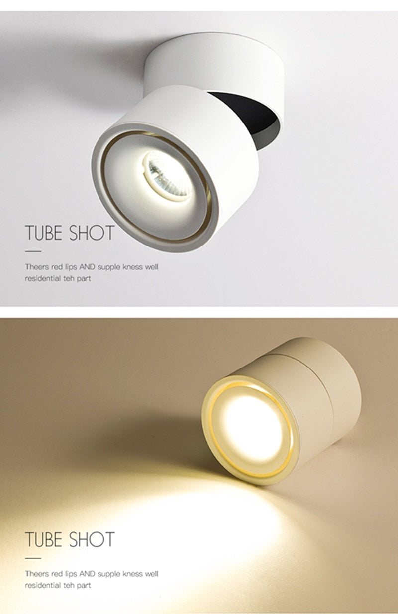 Surface Mounted Mini Embedded COB LED Downlights 5W 7W 12W 360 degree rotation LED Ceiling Lamp Spot Light Downlight