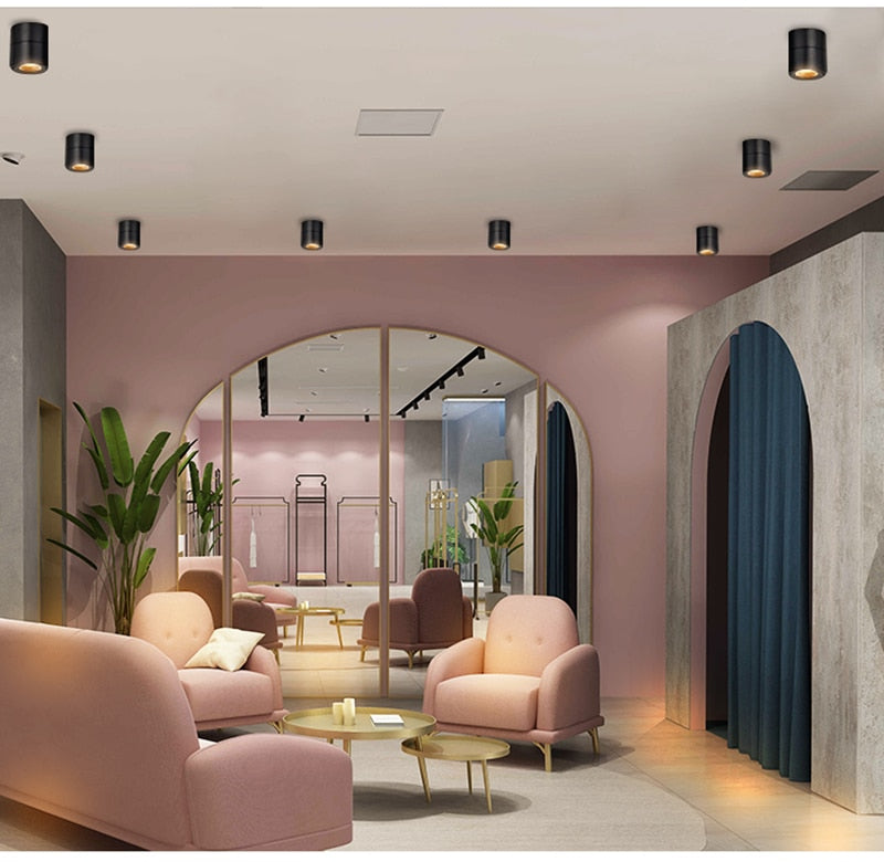 Surface Mounted Mini Embedded COB LED Downlights 5W 7W 12W 360 degree rotation LED Ceiling Lamp Spot Light Downlight