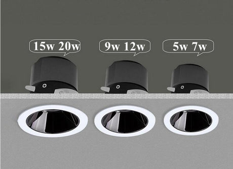 New LED Dimmable Downlight Ultra Thin Anti Glare Spot Light  5W 7W 9W 12W 15W 20W Recessed Ceiling Lamp AC85V-265V