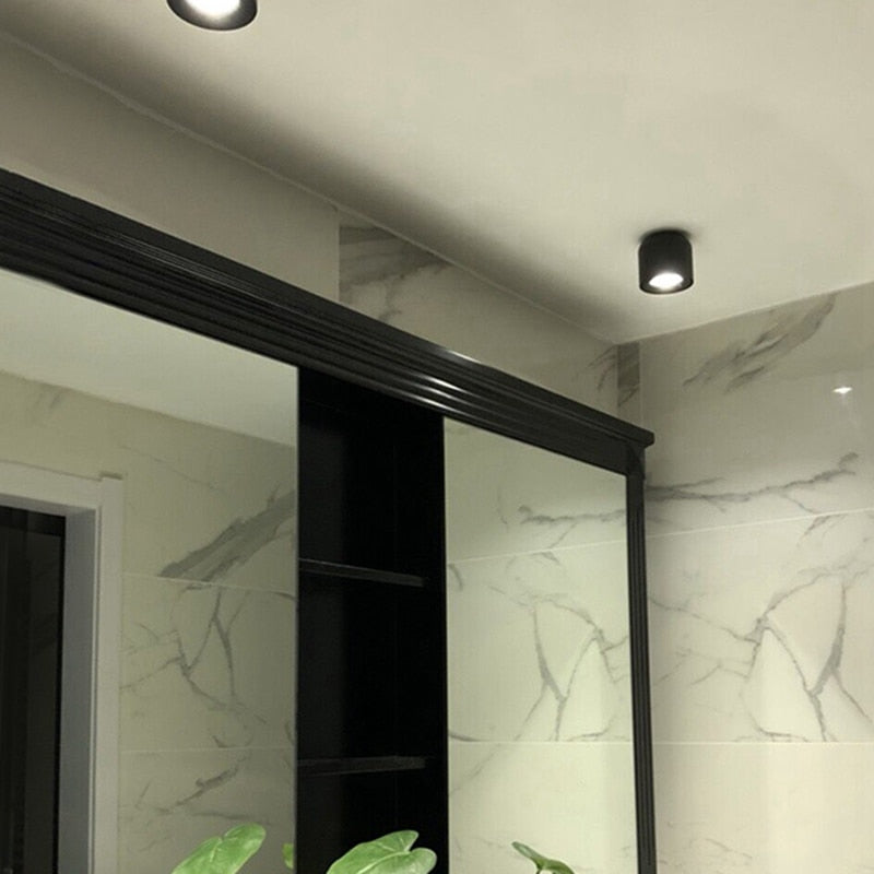 Surface Mounted LED Downlight COB Spotlight, Suitable For Living Room, Bedroom, Kitchen, Bathroom, Corridor