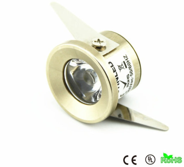 10pcs/lot Jewelry Show Case Cabinet Spot Lamp WHITE 1W Mini LED Downlights