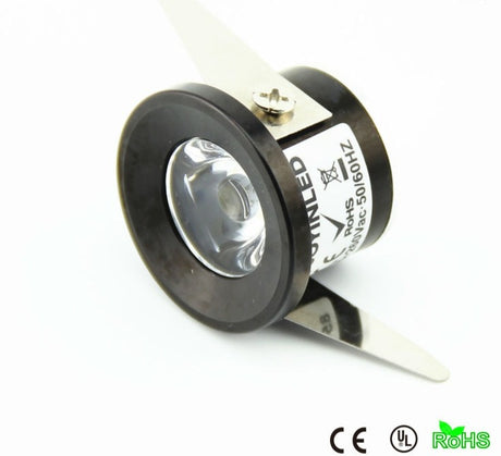 10pcs/lot Jewelry Show Case Cabinet Spot Lamp WHITE 1W Mini LED Downlights