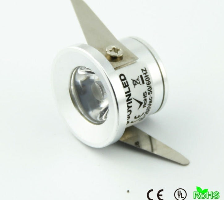 10pcs/lot Jewelry Show Case Cabinet Spot Lamp WHITE 1W Mini LED Downlights