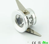 10pcs/lot Jewelry Show Case Cabinet Spot Lamp WHITE 1W Mini LED Downlights