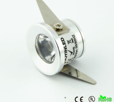 10pcs/lot Jewelry Show Case Cabinet Spot Lamp WHITE 1W Mini LED Downlights