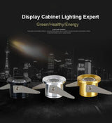 10pcs/lot Jewelry Show Case Cabinet Spot Lamp WHITE 1W Mini LED Downlights