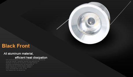 10pcs/lot Jewelry Show Case Cabinet Spot Lamp WHITE 1W Mini LED Downlights