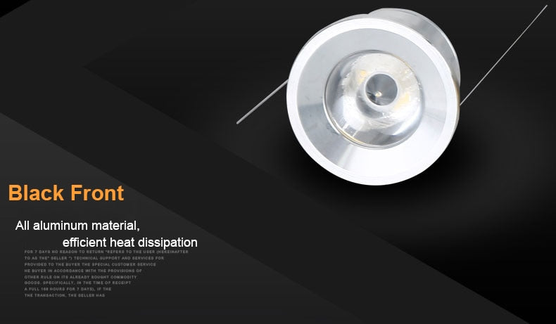 10pcs/lot Jewelry Show Case Cabinet Spot Lamp WHITE 1W Mini LED Downlights