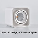 Dimmable Square LED Mounted Down Lamp LED Ceiling Lights 10W 20W AC110V 220V Downlight Direction Adjustable Indoor Lighting