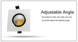 Square Recessed Ceiling Down Light Double LED Dimmable Square Downlight COB 10W 12W 15W LED Spot light with led driver