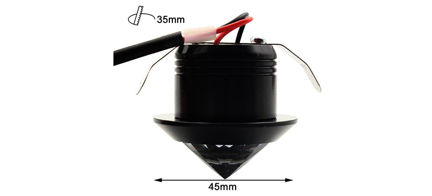 Crystal LED Mini Downlight 110-220V 1W 3W 45MM White Black Golden Silvery Indoor Living Room Bar Decoration Lamp