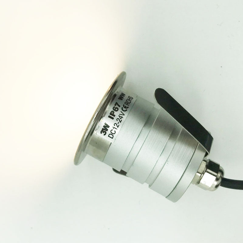 Mini 24v Led Dimmable IP67 3W 12V-24V DC Mini LED Downlight Lamp Garden Underground ...