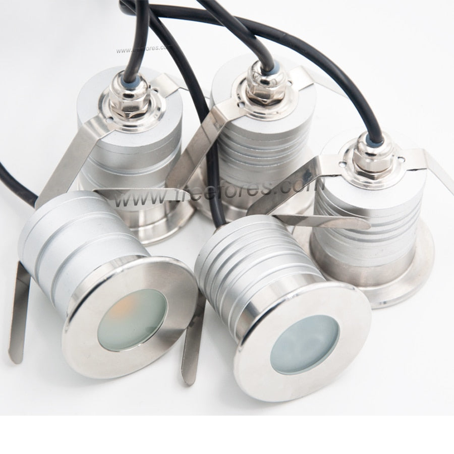 Dimmable IP67 3W 12V-24V DC Mini LED Downlight Lamp Garden Underground ...