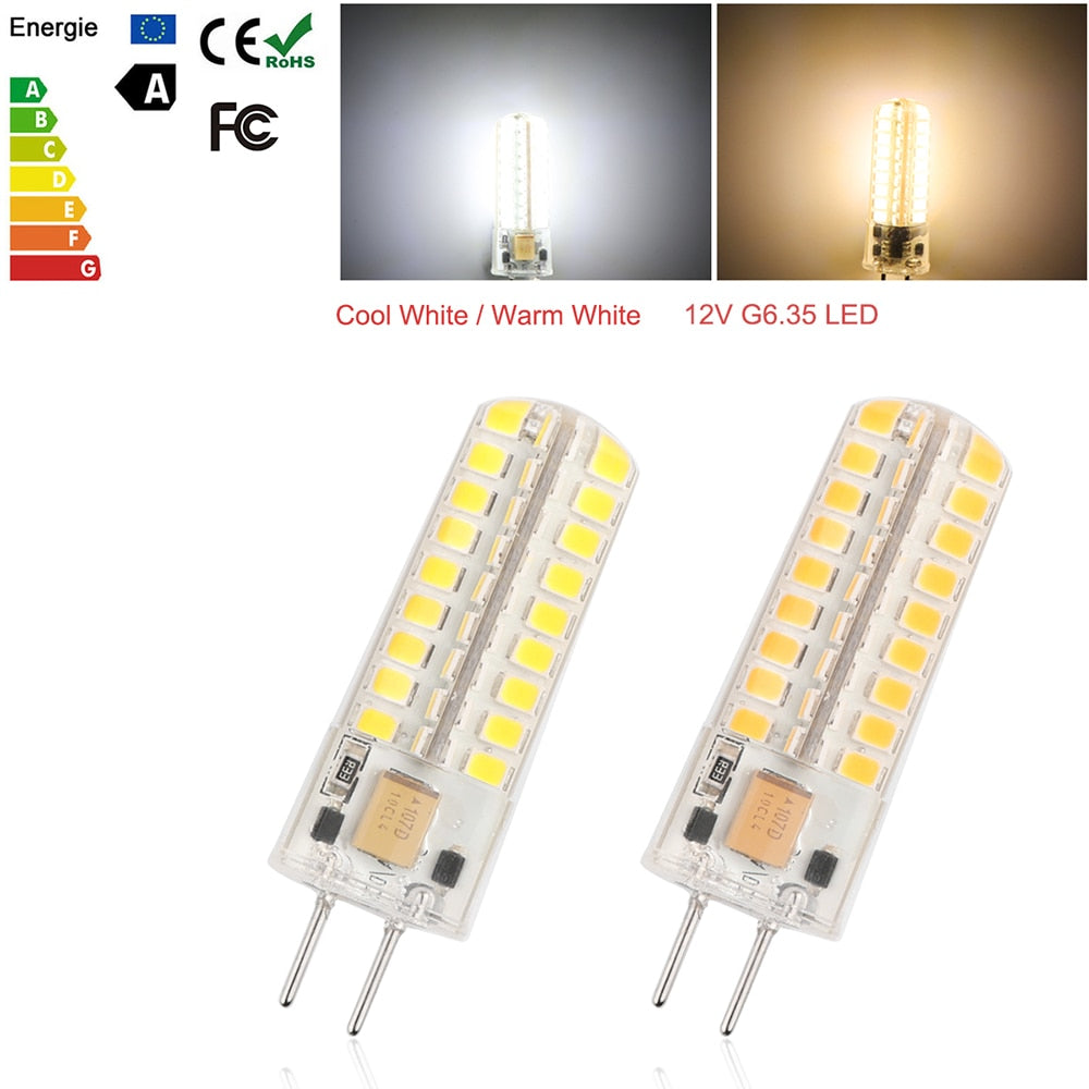 Konesky 7W Night Light 72-LED Bulb Light 12V G6.35 Bulb SMD2835 Energy-Saving for Downlight Bedroom