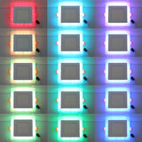 RGB Led Panel Light 6w/9w/16w/24W Ultra Thin Recessed LED Ceiling downlight Acrylic Panel Lamp with Remote Control 3 Models