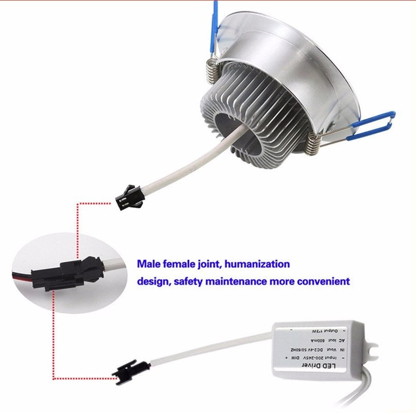 Led Ceiling Light 3x3w 9W 12W 15W Dimmable LED Recessed Ceiling Down Spotlight Led Bulb Lamp Downlight Lighting Spotlight