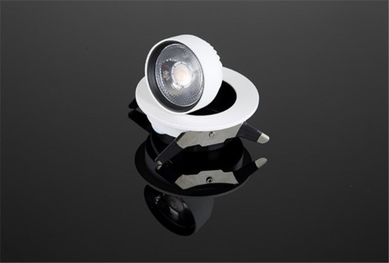 LED Recessed Spot 3W / 5W / 7W / 12W Foldable 350 ° Rotating Dimmable COB downlight Stretchable LED Spot light Indoor Lighting