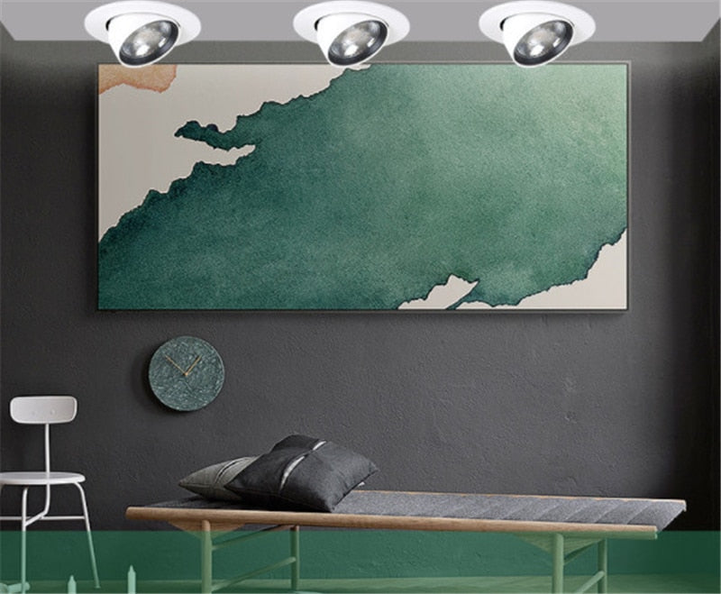 LED Recessed Spot 3W / 5W / 7W / 12W Foldable 350 ° Rotating Dimmable COB downlight Stretchable LED Spot light Indoor Lighting