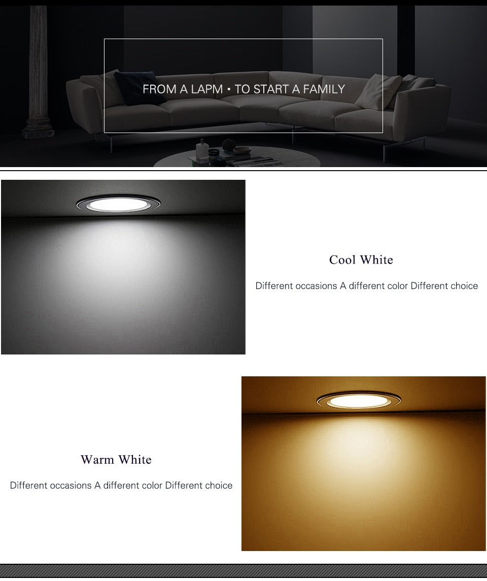 United 10PCS LED Downlight Ceiling 15W 12W 9W 7W 5W Warm white/cold white led Ceiling lamp Ultra-bright Round 220V 230V 240V