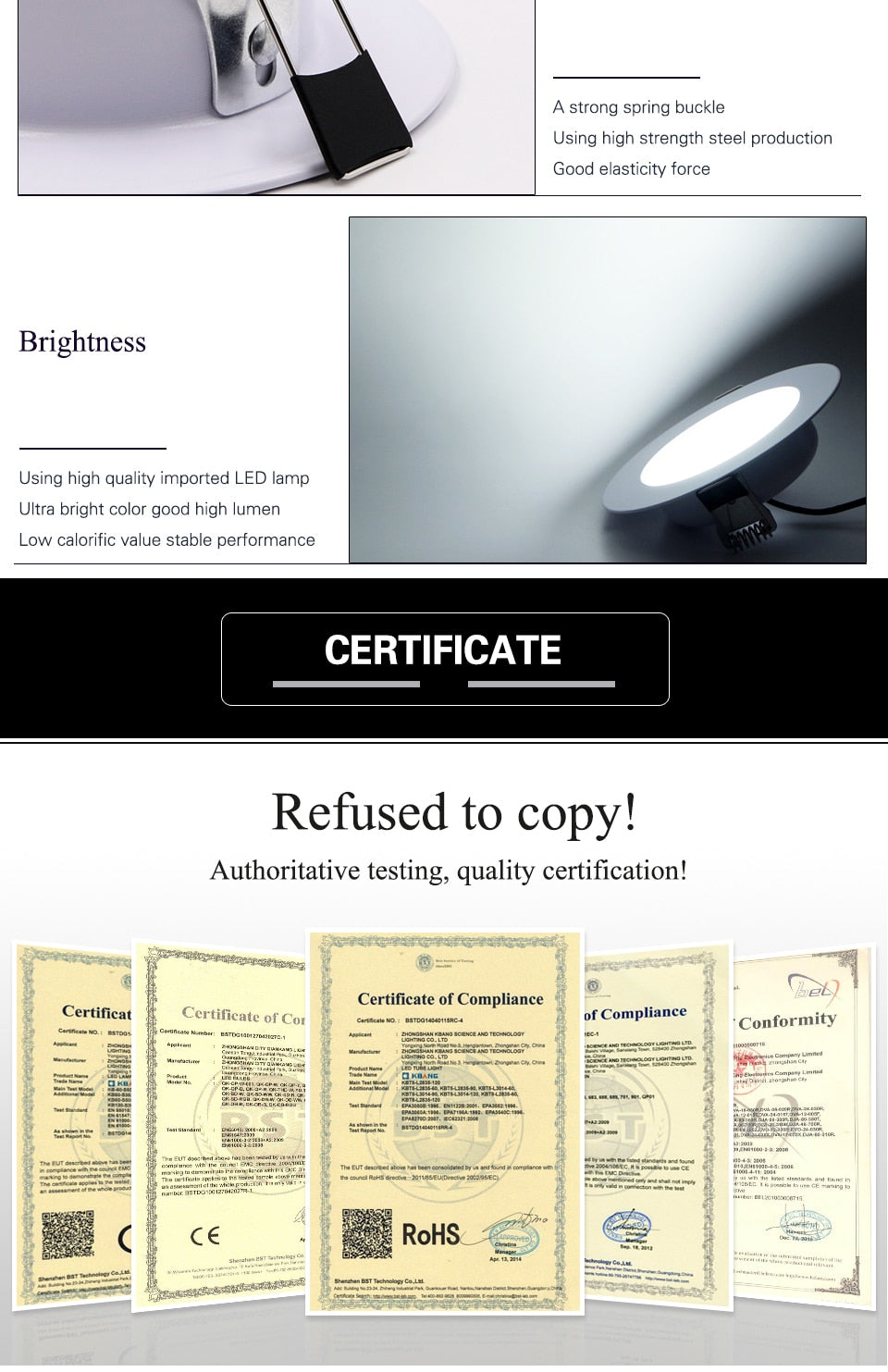 United 10PCS LED Downlight Ceiling 15W 12W 9W 7W 5W Warm white/cold white led Ceiling lamp Ultra-bright Round 220V 230V 240V