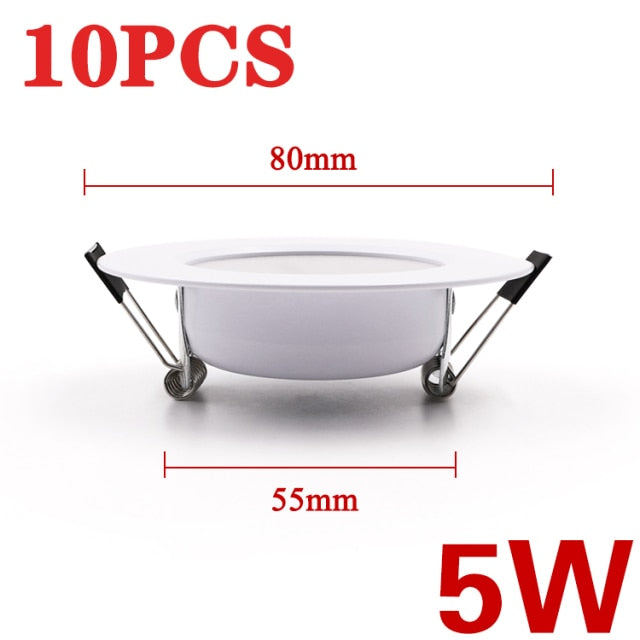 United 10PCS LED Downlight Ceiling 15W 12W 9W 7W 5W Warm white/cold white led Ceiling lamp Ultra-bright Round 220V 230V 240V