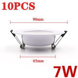 United 10PCS LED Downlight Ceiling 15W 12W 9W 7W 5W Warm white/cold white led Ceiling lamp Ultra-bright Round 220V 230V 240V