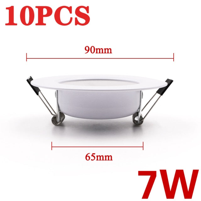 United 10PCS LED Downlight Ceiling 15W 12W 9W 7W 5W Warm white/cold white led Ceiling lamp Ultra-bright Round 220V 230V 240V