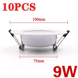United 10PCS LED Downlight Ceiling 15W 12W 9W 7W 5W Warm white/cold white led Ceiling lamp Ultra-bright Round 220V 230V 240V