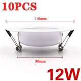 United 10PCS LED Downlight Ceiling 15W 12W 9W 7W 5W Warm white/cold white led Ceiling lamp Ultra-bright Round 220V 230V 240V