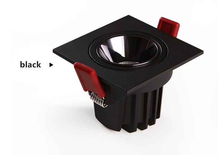 GAOYI Square LED Downlight 7W 12W 15w 20w 85-265V COB Ceiling Kitchen Living Room Indoor Angle Adjustable Anti Glare Recessed