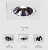 GAOYI Square LED Downlight 7W 12W 15w 20w 85-265V COB Ceiling Kitchen Living Room Indoor Angle Adjustable Anti Glare Recessed