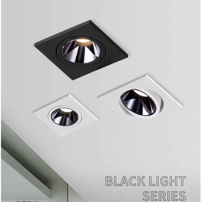 GAOYI Square LED Downlight 7W 12W 15w 20w 85-265V COB Ceiling Kitchen Living Room Indoor Angle Adjustable Anti Glare Recessed