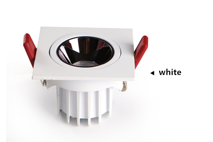 GAOYI Square LED Downlight 7W 12W 15w 20w 85-265V COB Ceiling Kitchen Living Room Indoor Angle Adjustable Anti Glare Recessed