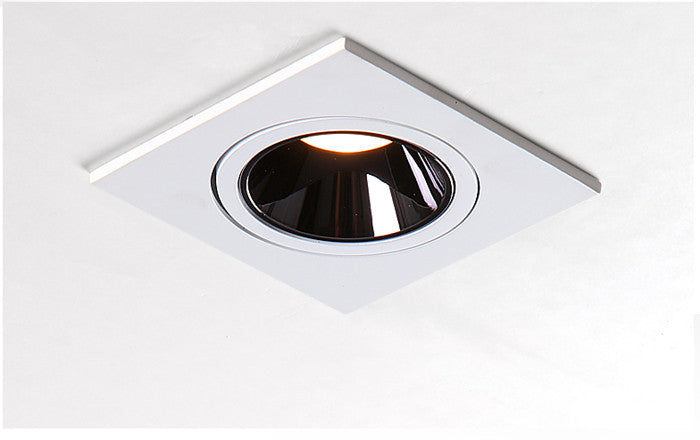 GAOYI Square LED Downlight 7W 12W 15w 20w 85-265V COB Ceiling Kitchen Living Room Indoor Angle Adjustable Anti Glare Recessed
