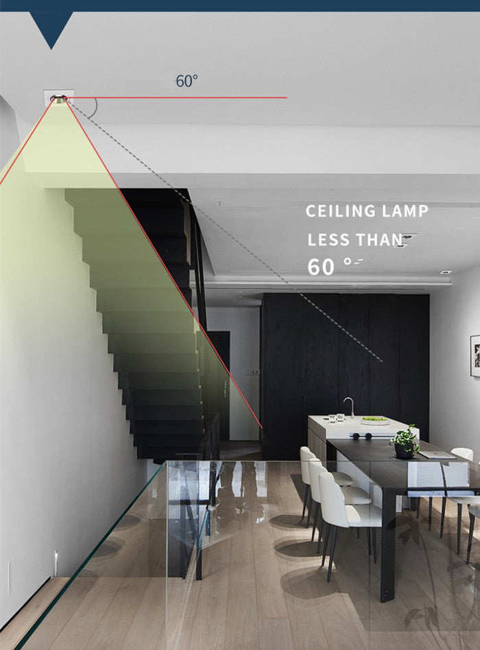 GAOYI Square LED Downlight 7W 12W 15w 20w 85-265V COB Ceiling Kitchen Living Room Indoor Angle Adjustable Anti Glare Recessed