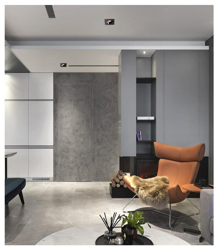 GAOYI Square LED Downlight 7W 12W 15w 20w 85-265V COB Ceiling Kitchen Living Room Indoor Angle Adjustable Anti Glare Recessed