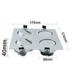 LED DOWNLIGHT 12W Square Ultra bright Grille lights Recessed ceiling spot light AC110V 220V White warm white