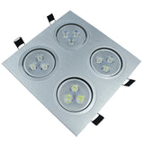 LED DOWNLIGHT 12W Square Ultra bright Grille lights Recessed ceiling spot light AC110V 220V White warm white