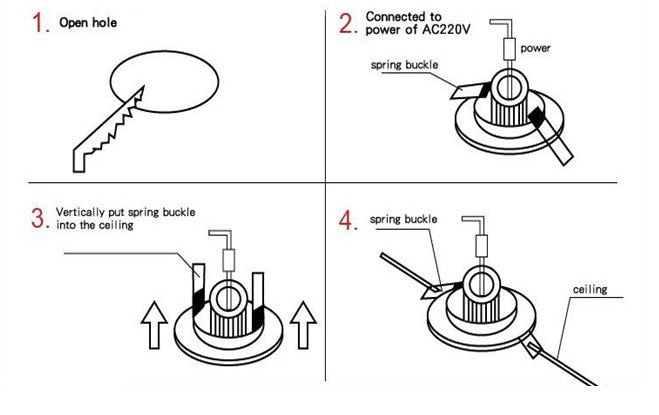 LED DOWNLIGHT 12W Square Ultra bright Grille lights Recessed ceiling spot light AC110V 220V White warm white
