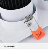 Three Head COB LED Downlight, Dimmable Square Spotlight, Indoor Lighting, 3x 7W, 3x10W, 3x12W, 3x15W, AC85 ~ 265V