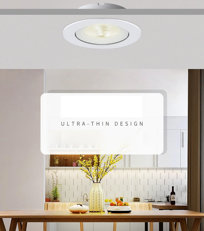 Ultra-thin recessed led downlight 5w 10w 15w 20w panel light Built-in LED mini downlight