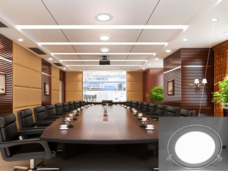 LED Downlight COB Dimmable 5W 10W 15W 25W COB LED Panel Light AC85-265V 10Pcs/lot Recessed LED Downlights Glass Down light