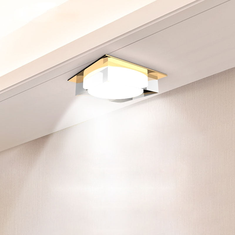 Luxury Style Acrylic 3 Colors Dimming DimLed downlight 5W 7W spot light led lamps ceiling lamp For Indoor recessed lighting