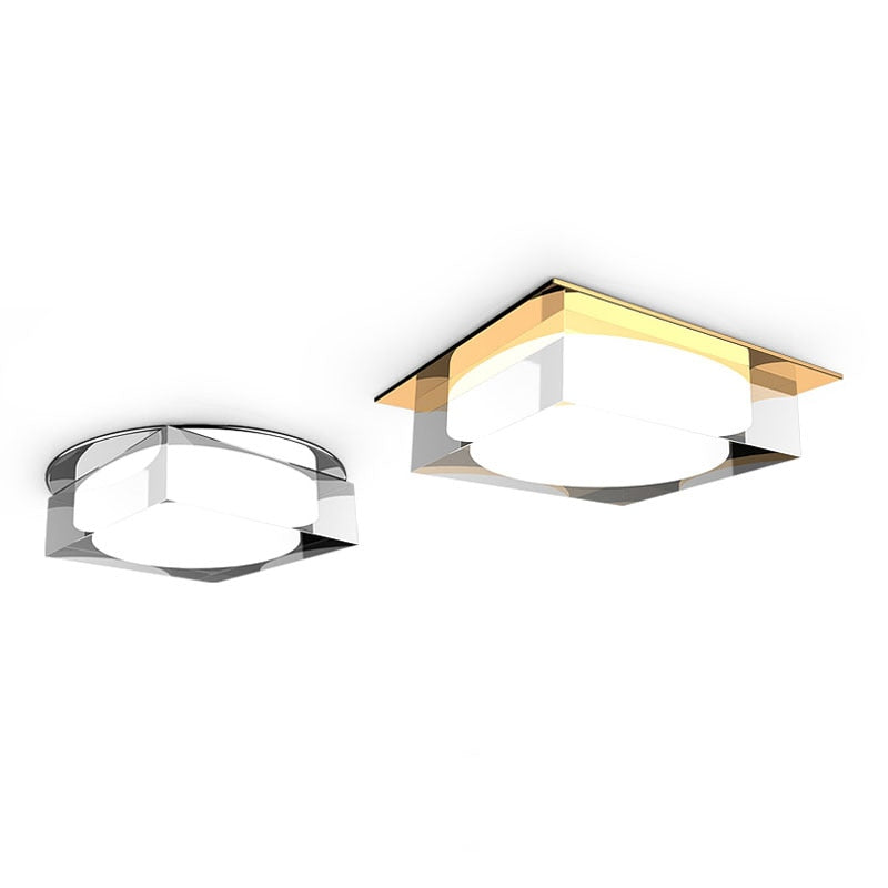 Luxury Style Acrylic 3 Colors Dimming DimLed downlight 5W 7W spot light led lamps ceiling lamp For Indoor recessed lighting