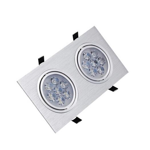 Led Downlights 2x7W AC85-265V Square LED Ceiling Downlight Lamps Recessed Led Ceiling Lamp Home Indoor Lighting